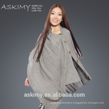 2015 Hand Knitted Wholesale cashmere poncho